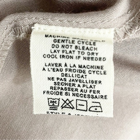 NWT Element Cross Strap Halter Slip Tank Taupe Rayon Black Straps Size Large NEW - Picture 9 of 10